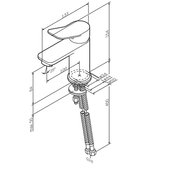 Смеситель для раковины (умывальника) AM.PM X-Joy F85A02144 розовое золото-6