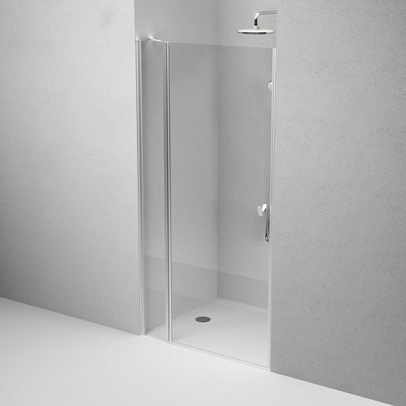 Душевая перегородка с дверью 100x190 AM.PM Sunny W87G-100-1P-MT прозрачное стекло, профиль серебристый-3