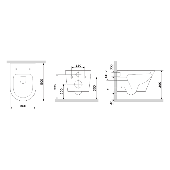 Унитаз подвесной AM.PM Sense C741701SC безободковый с сиденьем микролифт, белый-13