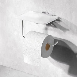Держатель для туалетной бумаги настенный AM.PM X-Joy A85A341500 со стеклянной полочкой, хром