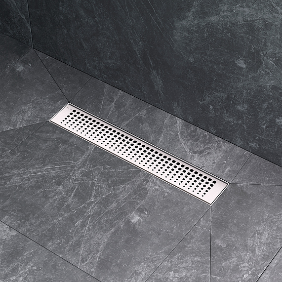 Душевой трап (лоток) 40 AM.PM MasterFlow W01SC-P11-040-01SB комбинированный затвор со стальной матовой решеткой-5