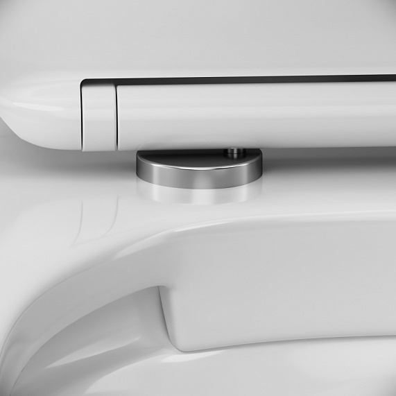 Унитаз подвесной безободковый с инсталляцией AM.PM Sense IS49001.741700 сиденьем микролифт, белой пневм. клавишей-5