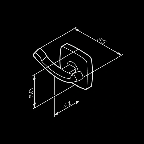 Крючок для полотенец двойной AM.PM Gem A9035600 хром-7