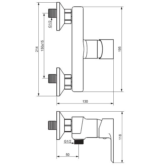 Смеситель для душа Damixa Apollo 472000001 хром-3
