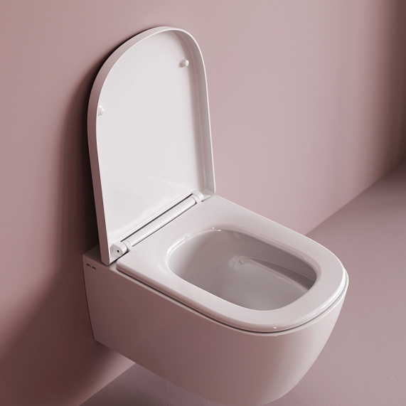 Унитаз подвесной AM.PM Libre C601901SC торнадо безободковый с сиденьем микролифт, белый-5