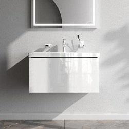 Тумба под раковину 75 AM.PM Gem M90FHX07521WG подвесная белый глянец
