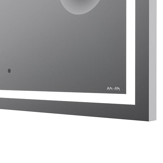Зеркало с подсветкой в ванную прямоугольное 80 AM.PM Gem M91AMOX0803WG сенсорное с часами и косметическим зеркалом-6
