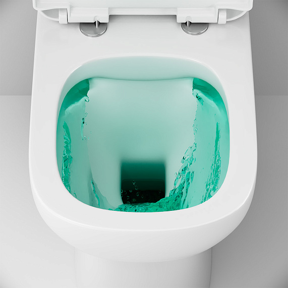 Унитаз напольный AM.PM Tetra C9T8608SC безободковый с сиденьем микролифт, белый-1